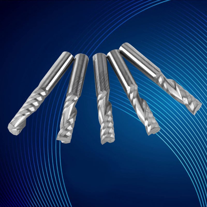 Hilitand 5pcs 6mm Shank End Mills Tungsten Carbide Single Flute Spiral Milling Cutters CNC Milling Bits - Image 3